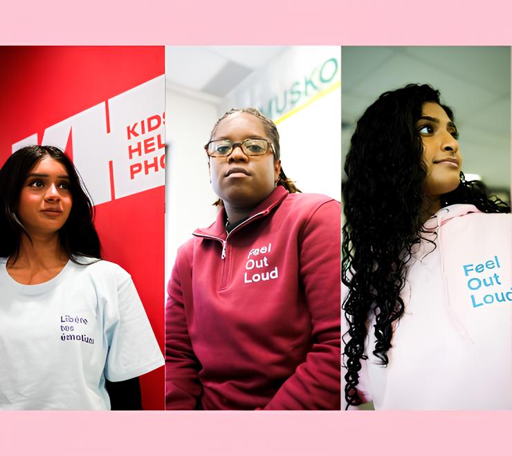 An image of KHP staff and volunteers wearing new Peace Collective merch