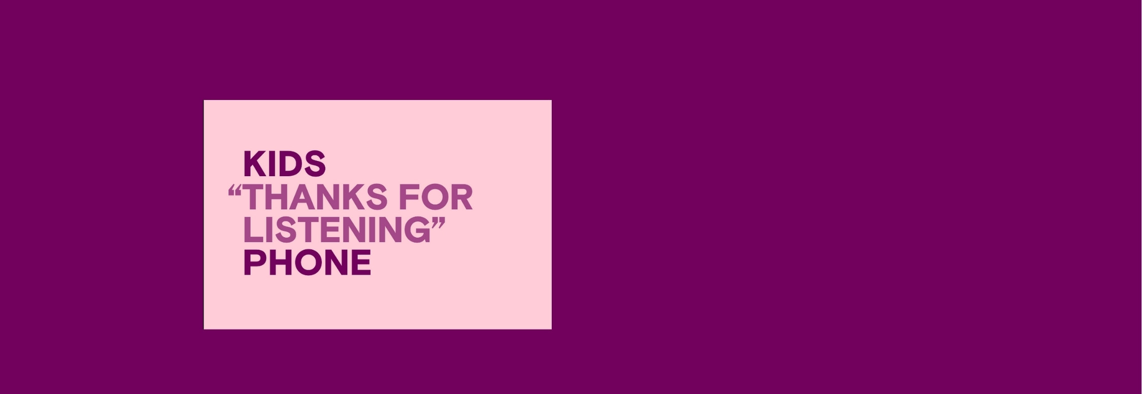 An image featuring anonymized, aggregated, paraphrased text from youth contacting Kids Help Phone for mental health support that reads, “Thanks for listening”