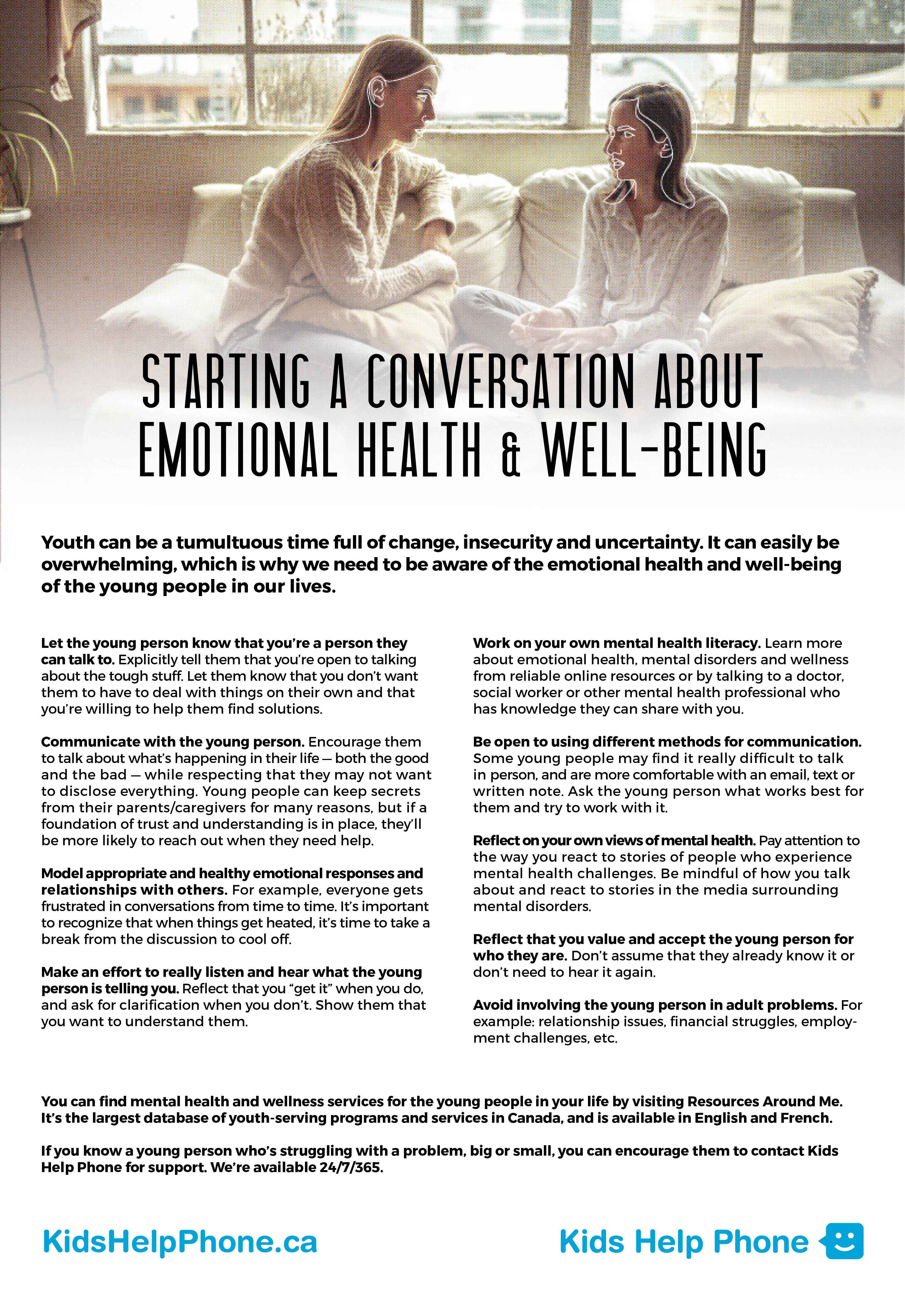 Starting a conversation about emotional health & well