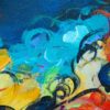 Abstract mutli-coloured painting