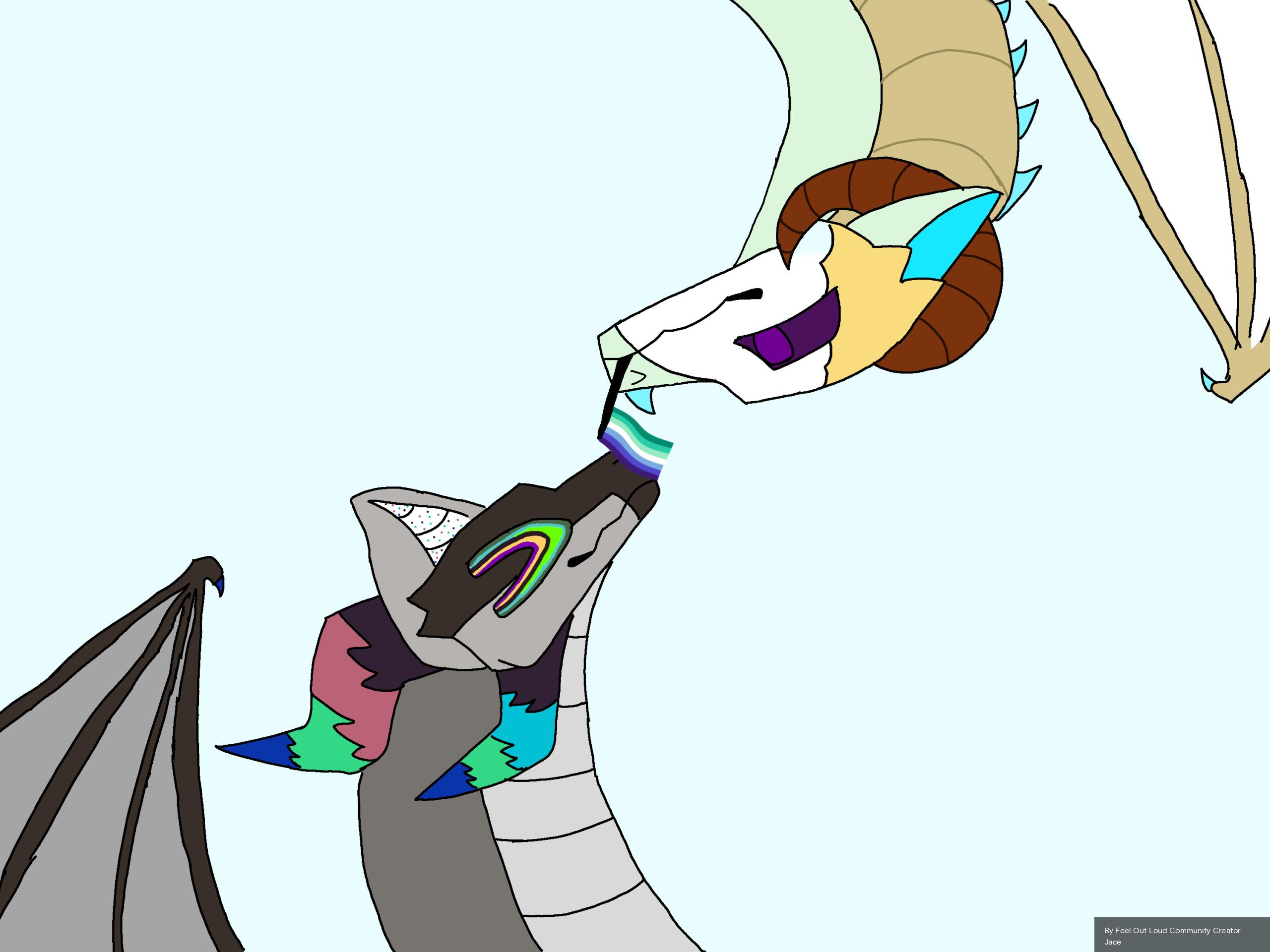 Digital art made by a Community Creator for pride month.